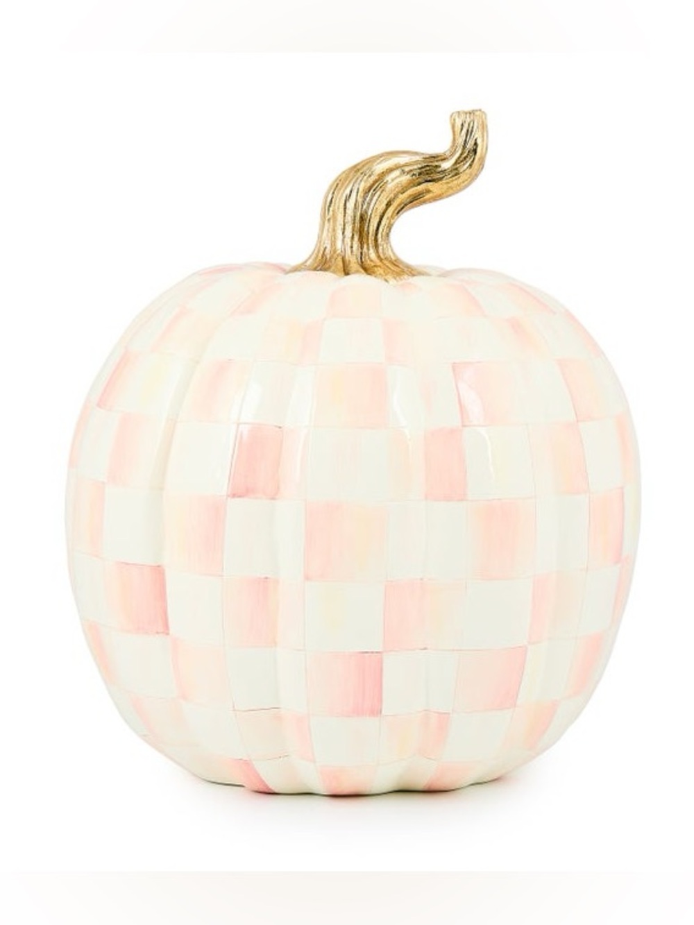 Mackenzie Childs Rosy Check Large Pumpkin